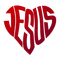 Jesus.Text.Red.Heart.Easter.Victoriabea - ilmainen png animoitu GIF