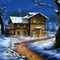 fond hiver background Winter Christmas noël - png gratis GIF animado