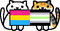 Pansexual agender cats - png gratuito GIF animata
