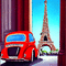 kikkapink background vintage paris car - Nemokamas animacinis gif animuotas GIF
