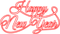 Happy New Year.Text.White.Red - bezmaksas png animēts GIF