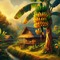 Background - Banana - png gratuito GIF animata