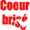 coeur brisé text heart broken - Darmowy animowany GIF animowany gif