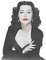 soave woman vintage face hedy lamarr black white - png gratuito GIF animata
