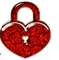 red heart lock - zdarma png animovaný GIF