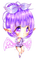 chibi anime girl purple fantasy - png gratuito GIF animata