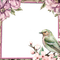 ♥❀❀❀❀ sm3 spring frame bird pink image - kostenlos png Animiertes GIF