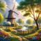 Background - Windmill - Spring - бесплатно png анимированный гифка
