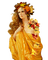 Kaz_Creations Woman Femme Yellow  Autumn - PNG gratuit GIF animé