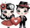 ♡§m3§♡ VDAY COUPLE RED BLACK CUTE IMAGE - безплатен png анимиран GIF