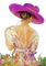 kikkapink elegant woman purple fashion hat - PNG gratuit GIF animé