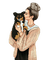 femme avec un chien.Cheyenne63 - Free PNG Animated GIF
