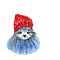 kikkapink watercolor cute animal winter - bezmaksas png animēts GIF