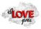 I Love You.Text.Black.Red - besplatni png animirani GIF