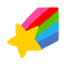 Original Milkbbi shooting star rainbow - png gratuito GIF animata