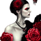 kikkapink gothic woman red black white - png gratis GIF animado