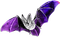 soave deco bat gothic halloween black white purple - безплатен png анимиран GIF