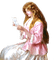 Vintage Woman With A letter - δωρεάν png κινούμενο GIF