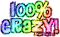 100% crazy glitter text gif rainbow - Darmowy animowany GIF animowany gif