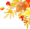 soave deco autumn leaves corner orange yellow red - Free PNG Animated GIF