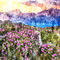 kikkapink background animated field spring - Δωρεάν κινούμενο GIF κινούμενο GIF