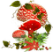 soave deco mushrooms autumn red green - 無料png アニメーションGIF