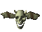 bat skull skeleton - Nemokamas animacinis gif animuotas GIF