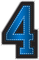 Kaz_Creations Numbers Blue Sports 4 - bezmaksas png animēts GIF