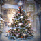 christmas tree arbre baum fir tanne sapin     christmas noel xmas weihnachten Navidad рождество natal glitter  image gif anime animation animated fond background winter hiver snow neige house paysage