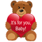 Kaz_Creations Cute Valentines Bear Heart Love - png grátis Gif Animado