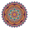 Mandala, orange, teal, purple png - ilmainen png animoitu GIF