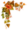 corner coin, flowers orange green - Nemokamas animacinis gif