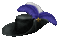 Hat. Black with purple feather. Leila - Animovaný GIF zadarmo animovaný GIF