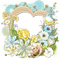 dolceluna vintage scrap frame bird spring flowers - PNG gratuit GIF animé
