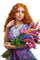 Portrait fleuri - gratis png geanimeerde GIF