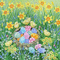 soave   background animated flowers field chick - GIF animé gratuit GIF animé