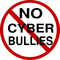 stop sign text NO CYBERBULLYING - png grátis Gif Animado