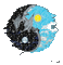 earth and moon yin yang - Gratis animeret GIF animeret GIF