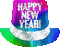 soave deco happy new year text hat animated - Darmowy animowany GIF animowany gif