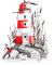soave deco lighthouse summer vintage black - PNG gratuit GIF animé