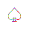 Rainbow spade - PNG gratuit GIF animé