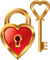 Kaz_Creations Deco Heart Love Hearts Padlock Key - zdarma png animovaný GIF