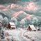 kikkapink background winter painting pastel - Бесплатни анимирани ГИФ анимирани ГИФ