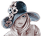 Y.A.M._Vintage Lady woman hat  Sepia - 無料png アニメーションGIF