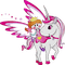 Unicorn pink princess licorne princesse rose - gratis png animeret GIF