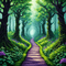 st patrick day background forest fantasy - gratis png animeret GIF