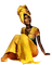kvinna-gul-afrika - ingyenes png animált GIF