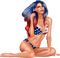 kikkapink summer patriotic woman - ilmainen png animoitu GIF