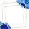 cadre roses bleues - PNG gratuit GIF animé