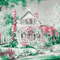 soave background animated  house  pink green - Kostenlose animierte GIFs Animiertes GIF